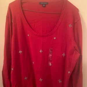 Tommy Hilfiger red starred sweater XXL NWT